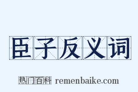 臣子反义词是什么意思的图片